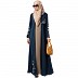 Double layered abaya with embroidery work- Firozi color
